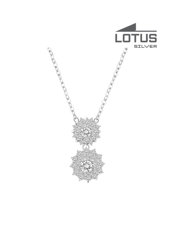 LOTUS SILVER FLOWER NECKLACE